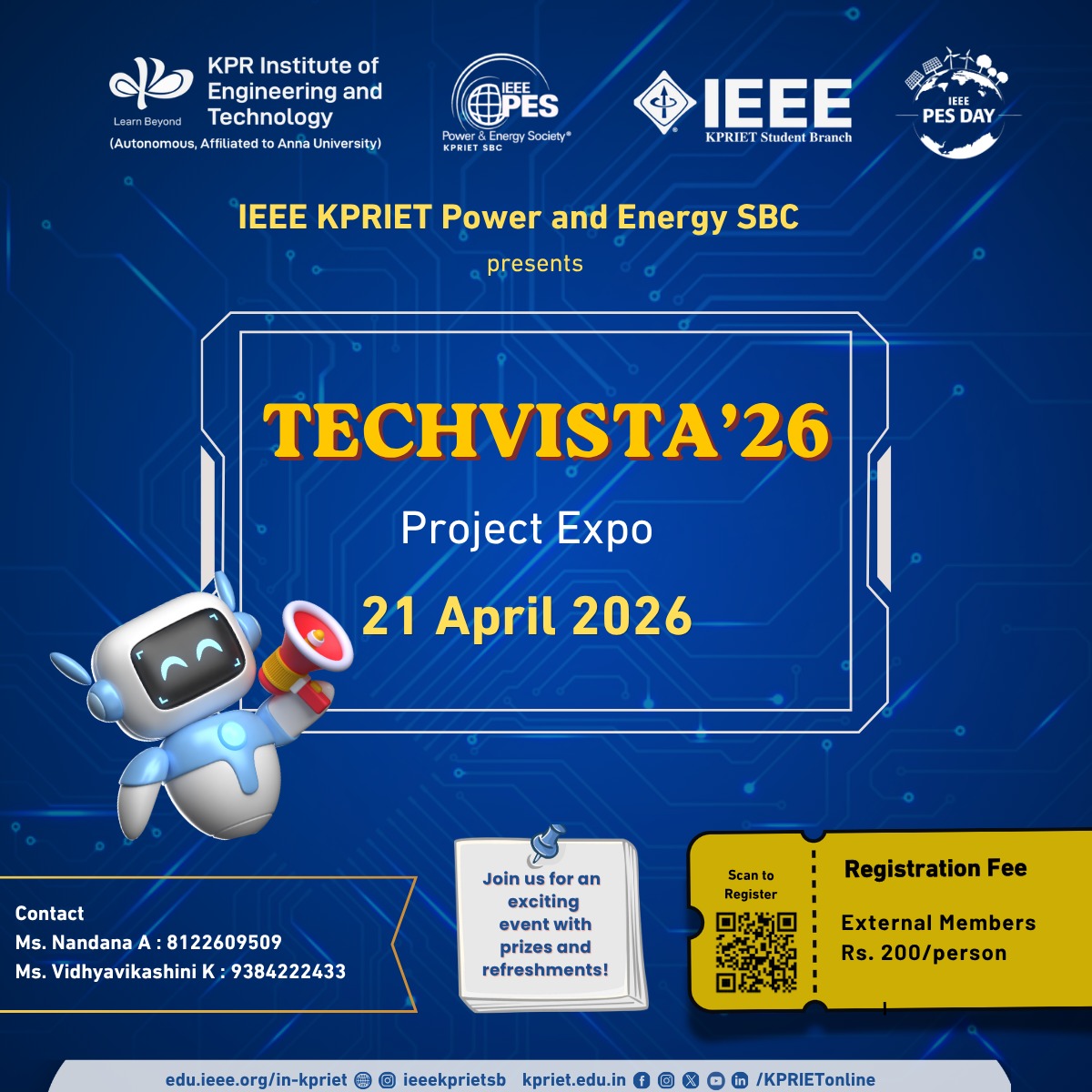 TECHVISTA’26 Technical Project Expo Poster 